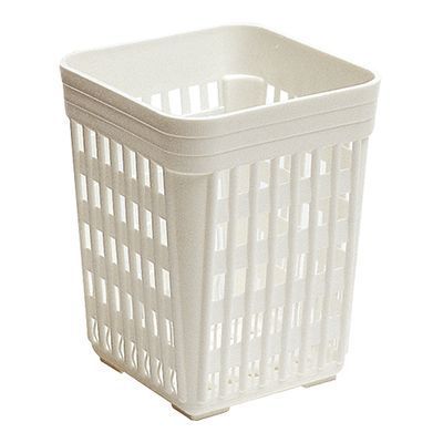 WHITE SQUARE POLYETHYLENE CUTLERY BASKET
