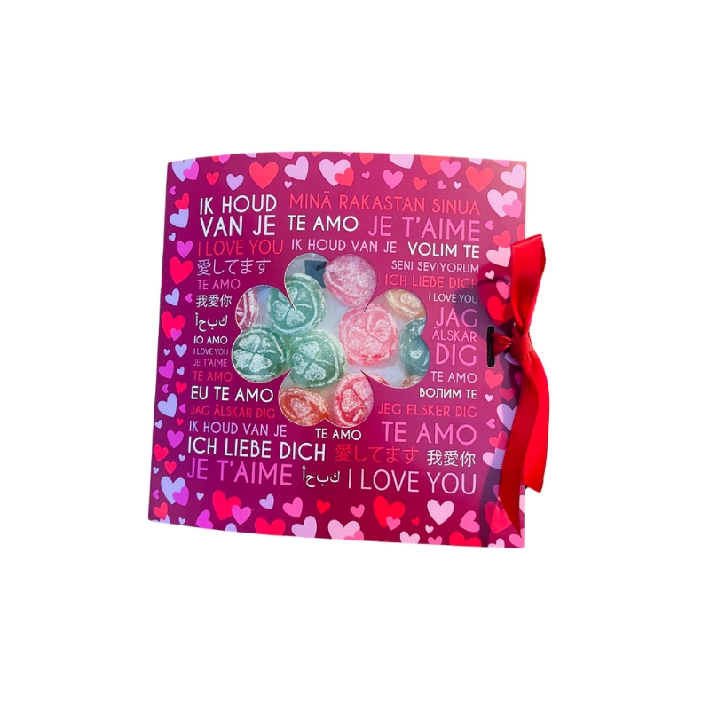 *FDS*BONBON LUCKY SWEET ASSORTIMENT 65GR CARTE "I LOVE YOU"