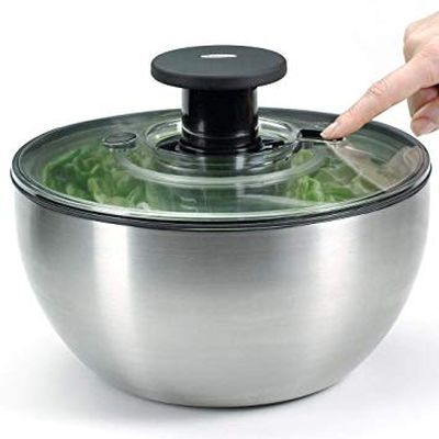 OXO STEEL ESSOREUSE SALADE INOX POMPE 4.6L