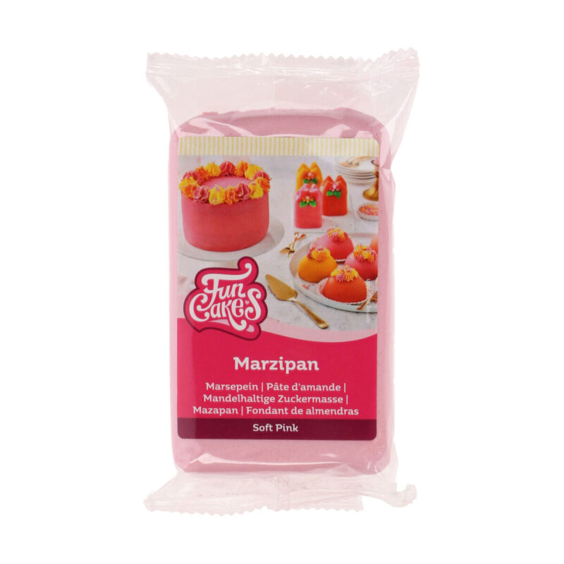 FUNCAKES MARZIPAN ALMOND PASTE 20% PASTEL PINK250GR