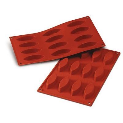 SILIKOMART SF038 MOULE 12 BARQUETTES 72X30 H 15MM 20ML ML ANTI-ADHESIF GN1/3 -50° À 250°