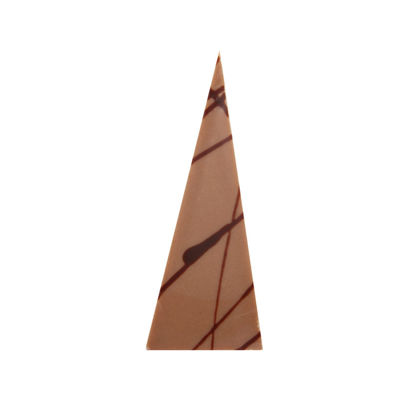 1032102 KLEINE DRIEHOEKIGE MELKCHOCOLADE LIJNTJES FONDANT 261 STUKS ***OP BESTELLING***