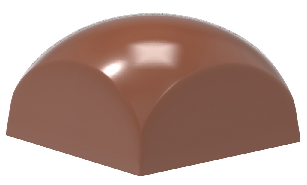 SMOOTH ROUND SQUARE CHOCOLATE MOLD CW1865 3X8 -- 9GR