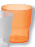 POLY CUP GLAS 20CL ORANJE
