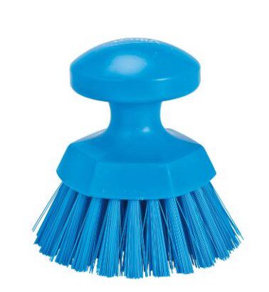 VIKAN 38853 BROSSE A MAIN RONDE DUR POLYESTER BLEU 12X9.5CM