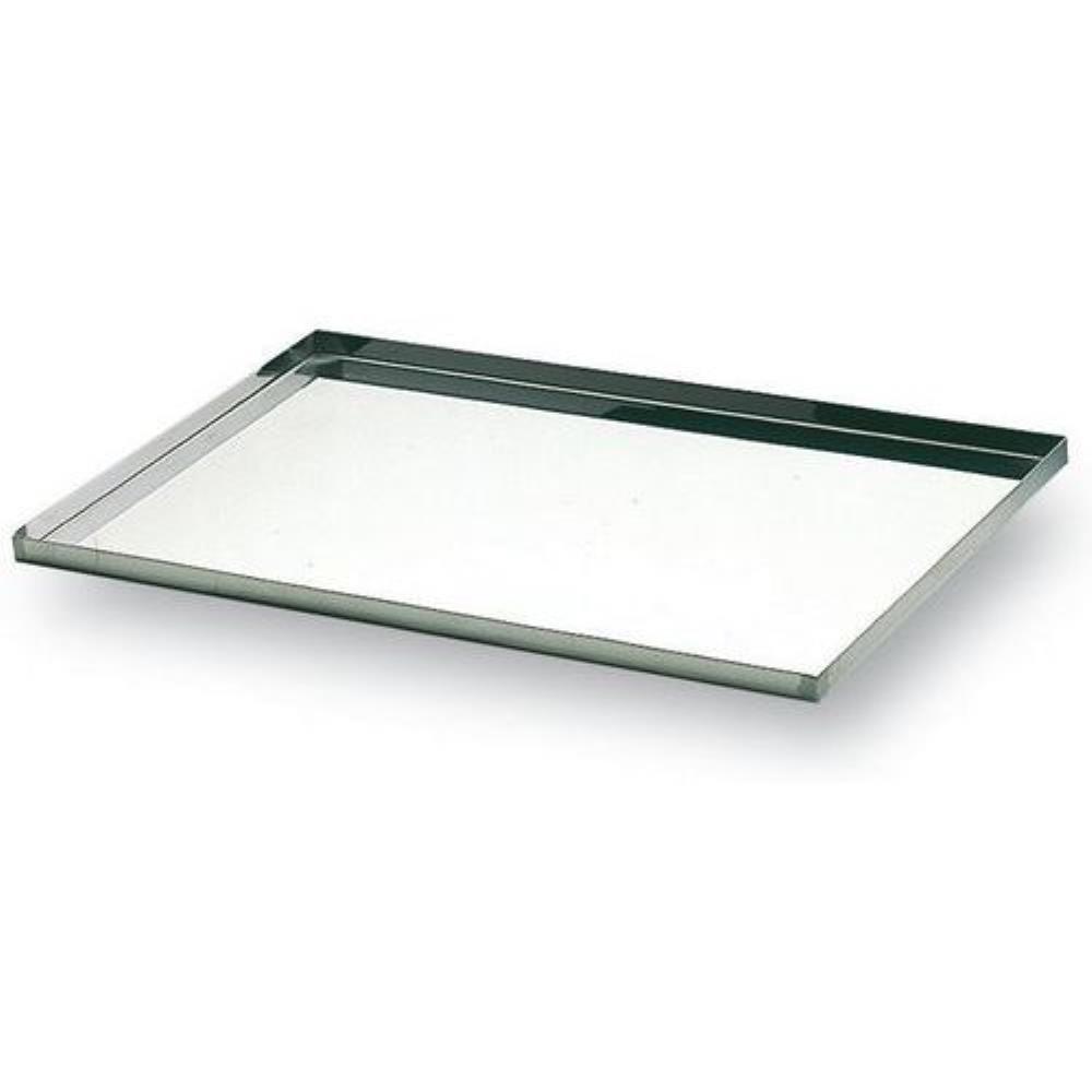 STAINLESS STEEL PLATE 60X40 4 EDGES 90° HT 1CM FOLDED EDGES-EP 10/10