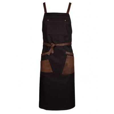 PAVELINNI KOPENHAGEN APRON BLACK FABRIC BIB 100X70CM - 35% COTTON-65% POLYESTER