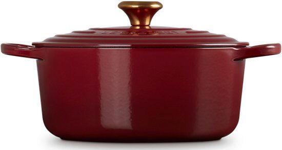 *FDS*LE CREUSET COCOTTE RONDE 24CM GARNET 4.2L  4/6P SIGNATURE