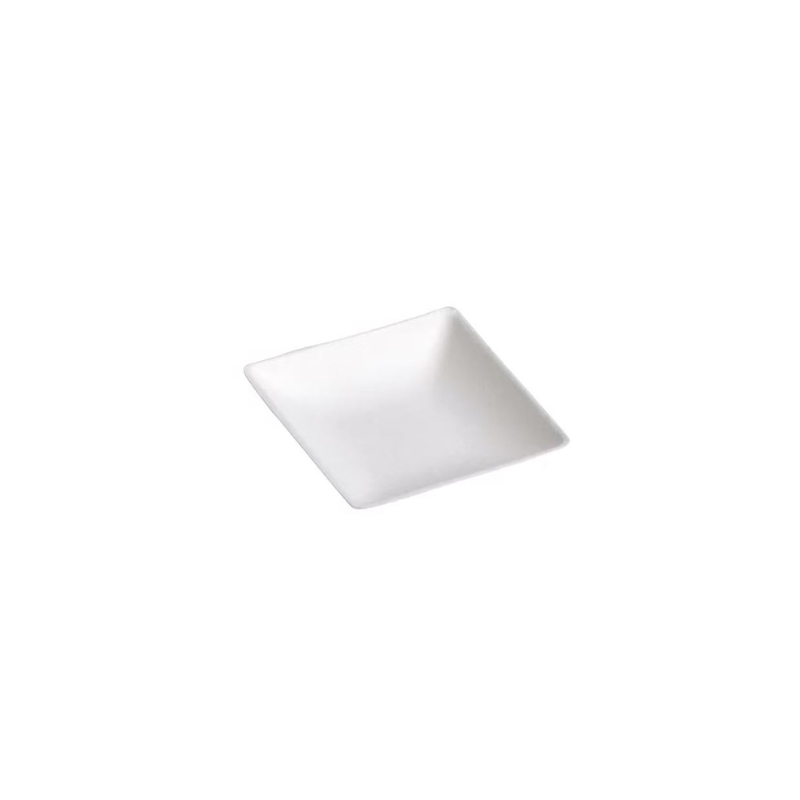 ASSIETTE CARREE PULPE DE CANNE BLANC 16CM 50PCS FOST+ INCLUS