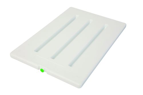 PLAQUE EUTECTIQUE BLANCHE 60X40 HT28MM -12°C BOUCHON BLEU