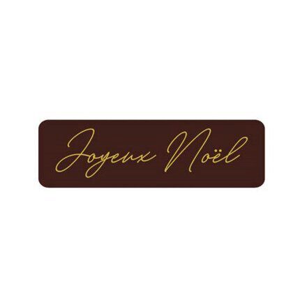 2013256 PLAQUETTE MINI JOYEUX NOEL CHOCO 45X13MM 300PCES 