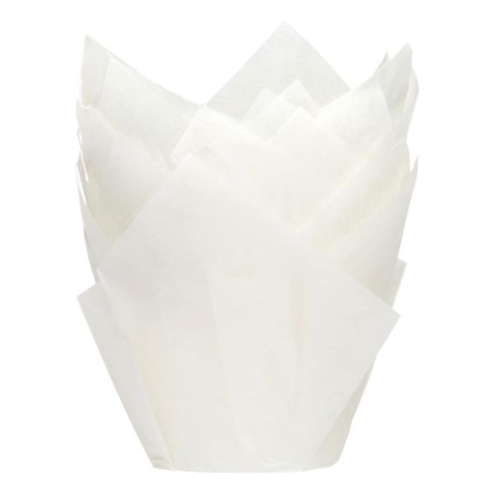 HOM TULIPCUP MUFFIN WHITE DIAM 5CM 36 PCES 