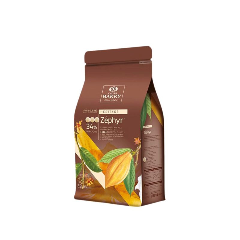 BARRY CHW-N34ZEPH-E1-U68 ZEPHYR CARAMEL WIT 35%  KARTON VAN 6ZAKKEN X 1KG = KG