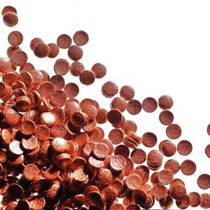 074336 PCB MINI CONFETTIS RONDS SCINTILLANTS BRONZE Ø 4 MM 200 G ***S/CD***