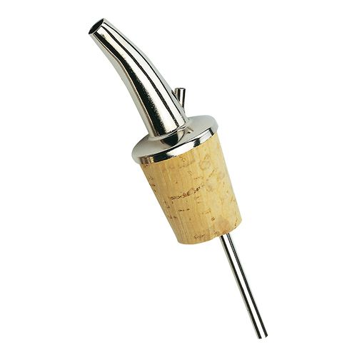 SET OF 2 STAINLESS STEEL/CORK POURING STOPPERS