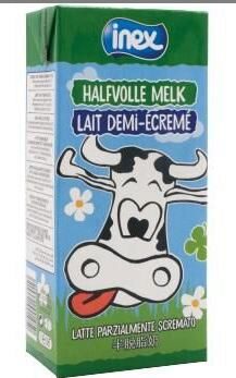 INEX 3675 LAIT *DEMI ÉCRÉMÉ* UHT TETRA 12 X 1L