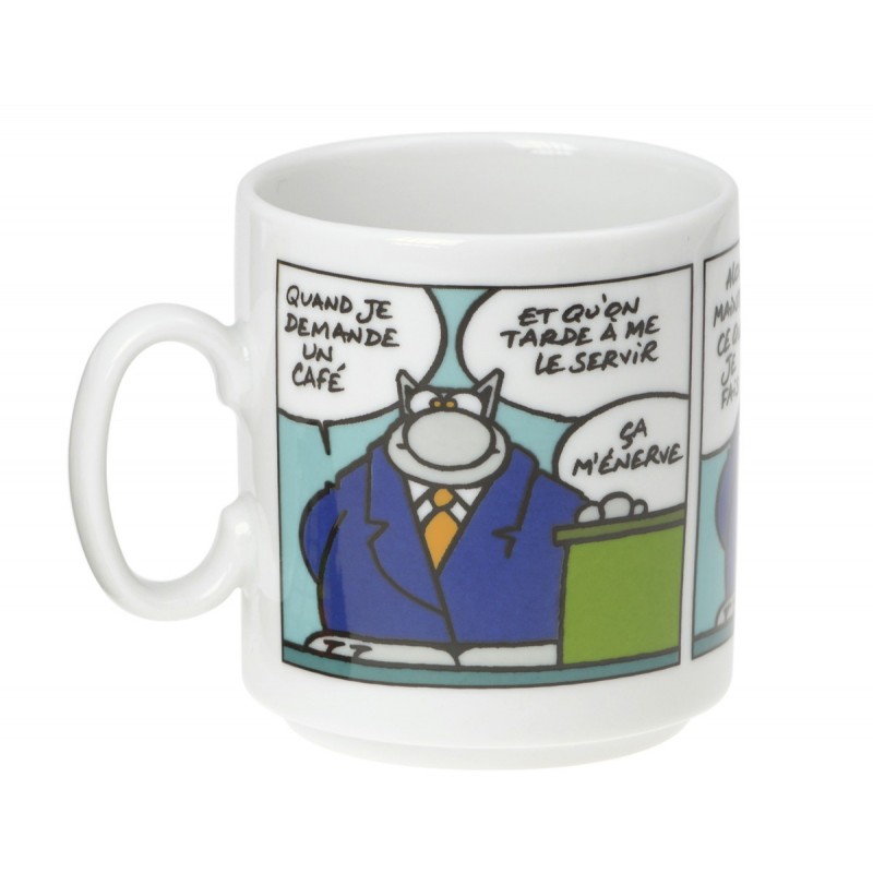 LE CHAT MUG STRIP COULEUR QUAND JE DEMANDE 30CL P.GELUCK