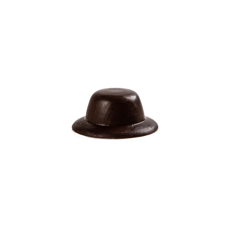 2015942 ZWARTE CHOCOLADE HOED 30X15MM 48 STUKS