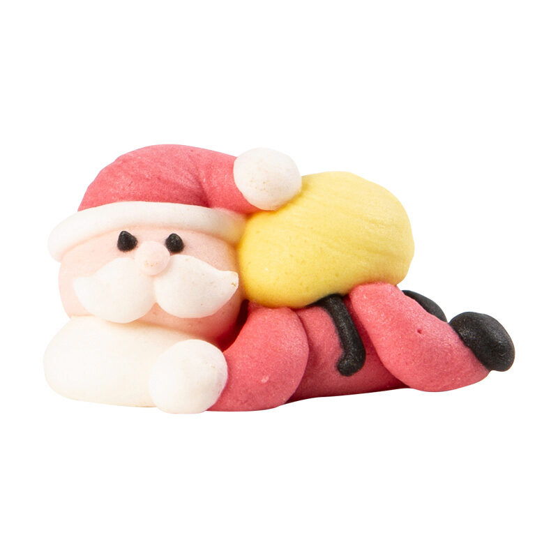 *FF* 1015299 PÈRE NOEL COUCHE AVEC SAC JAUNE EN SUCRE 3D42 PCES ***S/CDE***