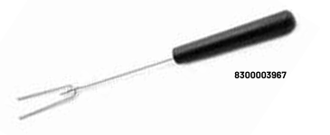 FOURCHETTE A CHOCOLAT 2 DENTS MANCHE ECO NOIR