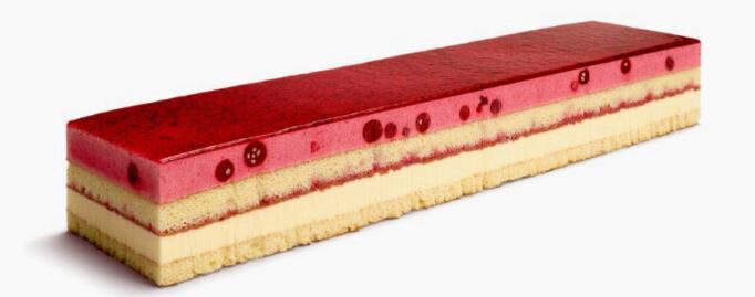 ❄️B168 BEIERSE STRIP SYMFONIE ROOD FRUIT GEKOOKT 36X8CM 800GR