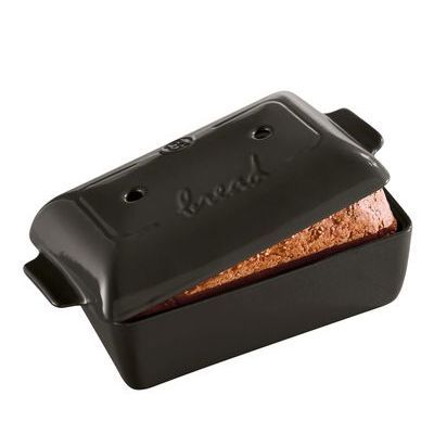EMILE HENRY RECT BREAD MOLD. BLACK 23X13X12CM-2.2L