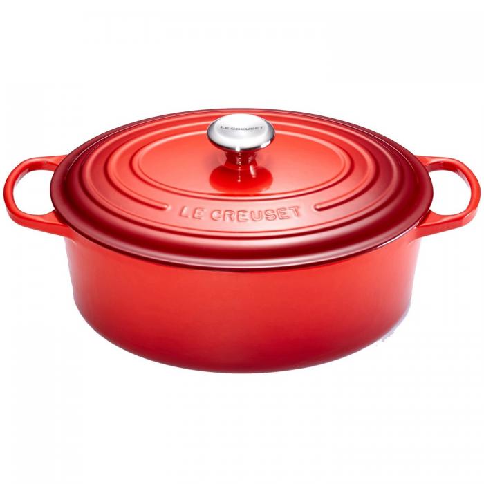 *FDS*LE CREUSET COCOTTE OVALE 33CM CERISE 7.5L  8P SIGNATURE