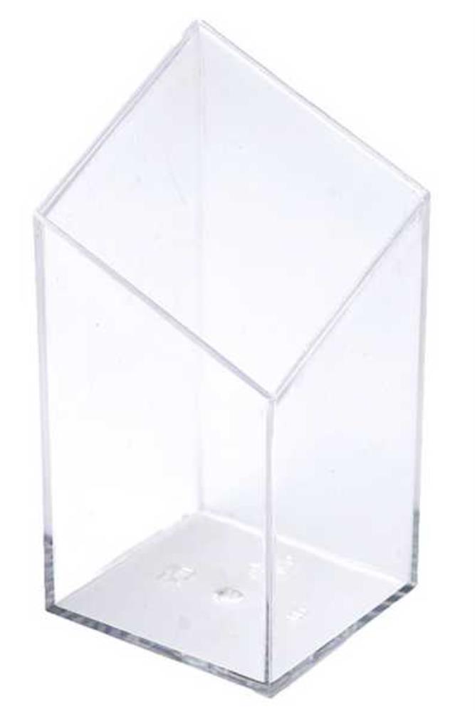 TRANSPARENT DIAMOND-SHAPED GLASS 60ML 4.2 CM X 4 CM X 7.8 CM PACK OF 20 PCES