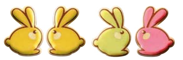 061162 PCB MINI RABBITS CB 6 DESIGNS 2.5X1.9 CM 252PCES ***S/CD***