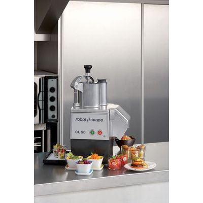 ROBOT COUPE CL50 GROENTESNIJDER 550W-375RPM-230V/1-MOTOR BLOK PLAST-CL METAAL ZONDER SCHIJVEN