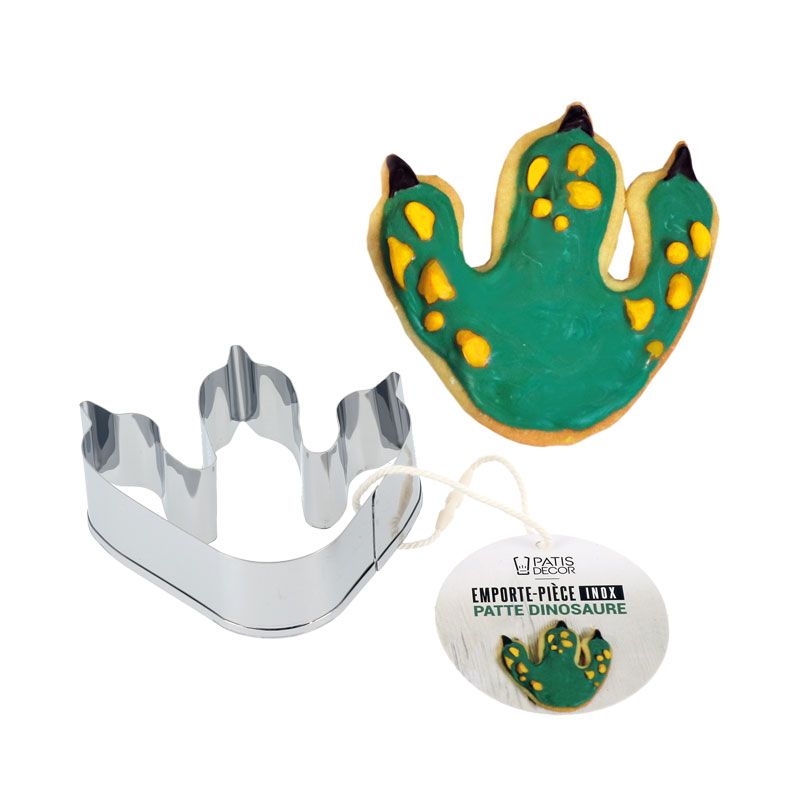 STAINLESS STEEL DINOSAUR PAW COOKIE CUTTER 70MM