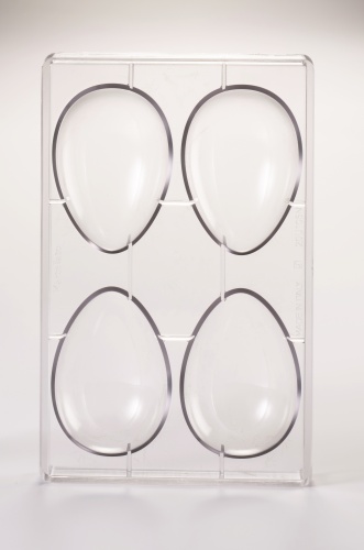 4 HALF EGG MOLD PLAIN POLY 70GR SHELL HT105MM-BASE72MM