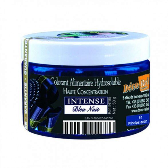 WATEROPLOSBARE KLEURSTOF INTENSE NACHTBLAUW E151 - INT85 50GR