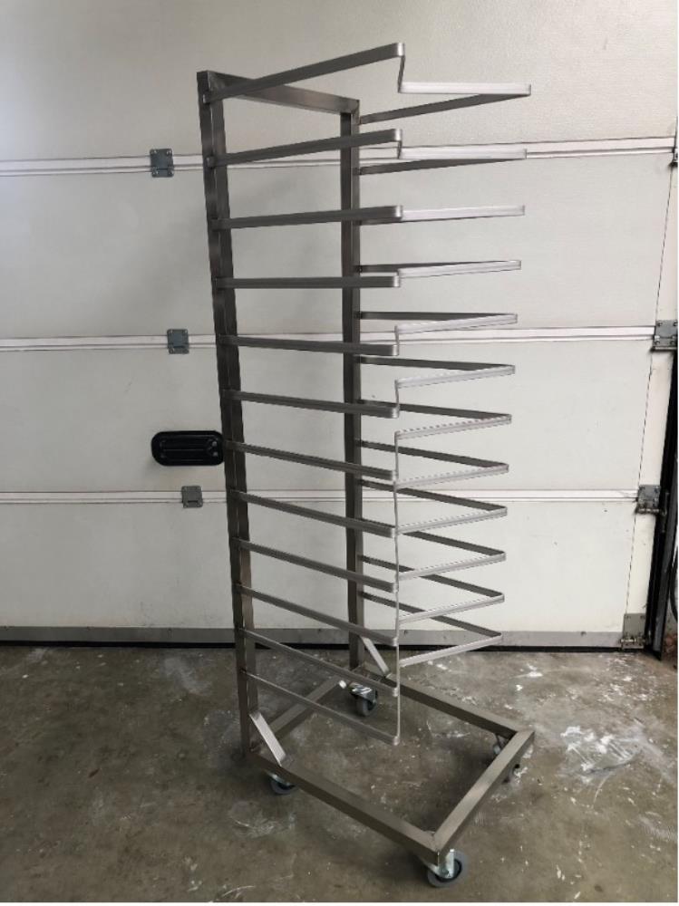 CHARIOT INOX A BRANCHE EN M 12 NIVEAUX MONOBLOC