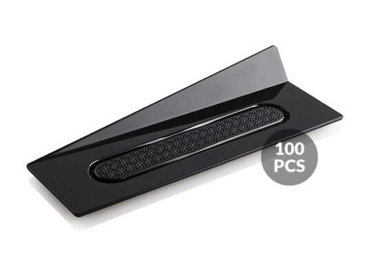 ASSIETTE/PLATEAU NOIR RECTANGULAIRE 140 X 40MMREUTILISABLE 100PCES