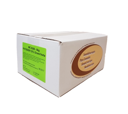GREEN PASTRY MARZIPIN 33% - 1/3 2/3 5KG