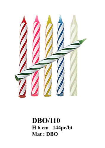 1 YEAR DBO 110 ANNIVERSARY CANDLES TONS ASSORTED 144 PCES