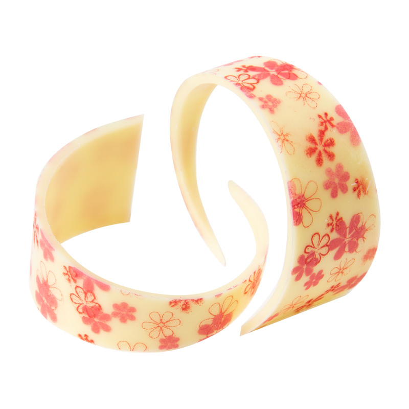 10824 KRUL MET ROZE BLOEMEN 4 CM 72 STUKKEN ***S/CD***