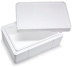 BOÎTE ISO-BOX EN POLYSTYRÈNE AVEC COUVERCLE - DIMENSIONS EXTÉRIEURES 40 x 30 CM HT 25CM - DIMENSIONS INTÉRIEURES 36 x 23 HT 22CM