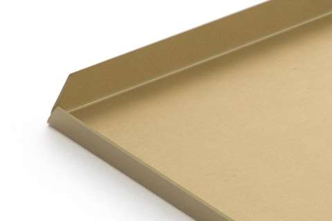 GOLD ALUMINUM TRAY 60X15XH1CM STRAIGHT EDGE CUT ANGLE