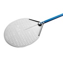 GI-METAAL RONDE GEANODISEERDE ALUMINIUM PIZZASCHEP 33CM GEPERFOREERD