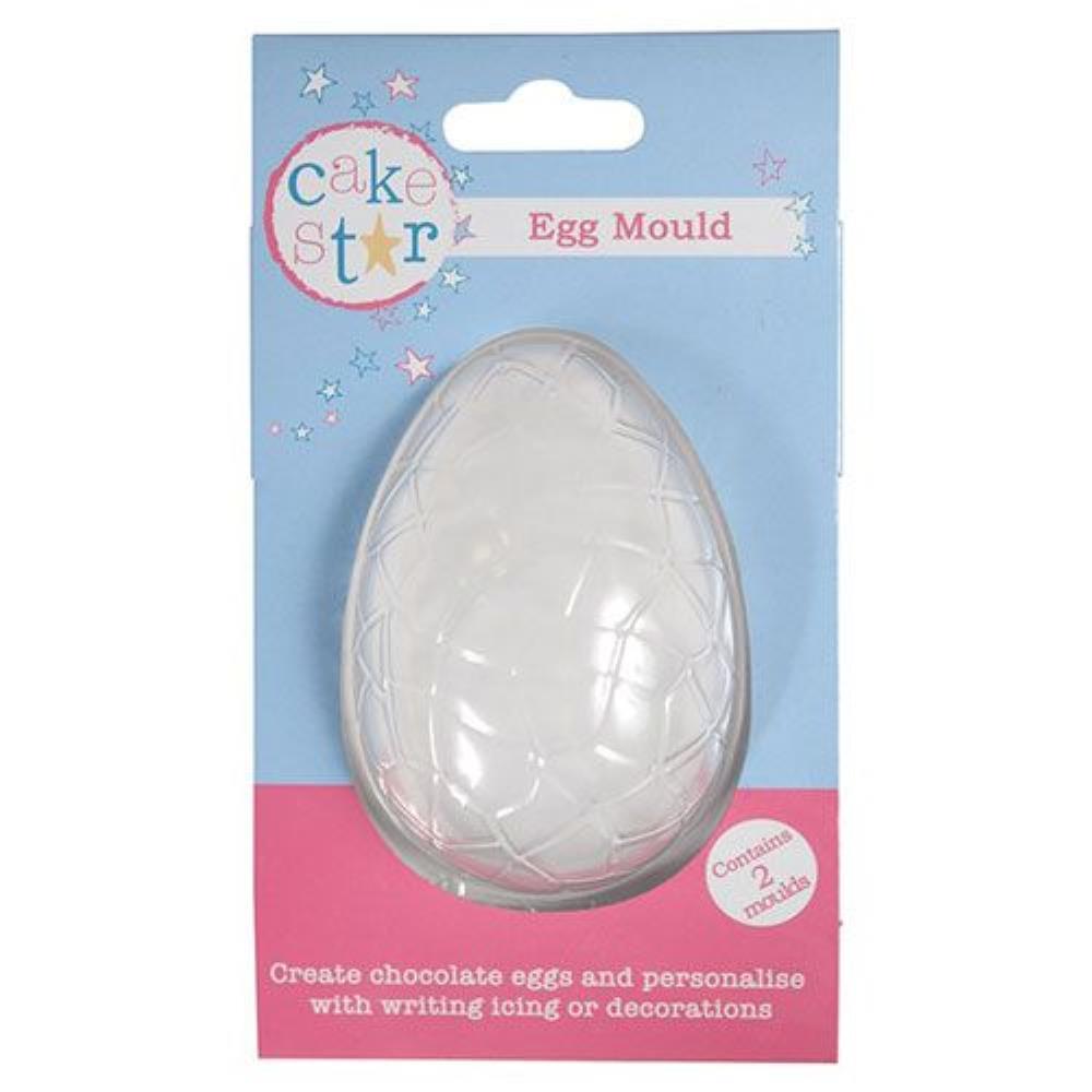 *FDS*CAKE STAR MOULE CHOCOLAT DEMI OEUF CRAQUELE 8,7 X 6 X 2,9 CM 2 PCES