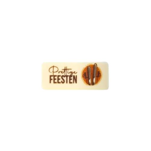 *FF*2015671 PLAQUETTE PRETTIGE FEESTEN SKI 5,5X2,3CM 100PCS ***S/CDE***
