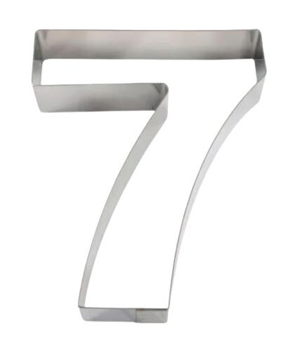 NUMMERVORM NR. 7 ROESTVRIJ STAAL 30CM HT4CM