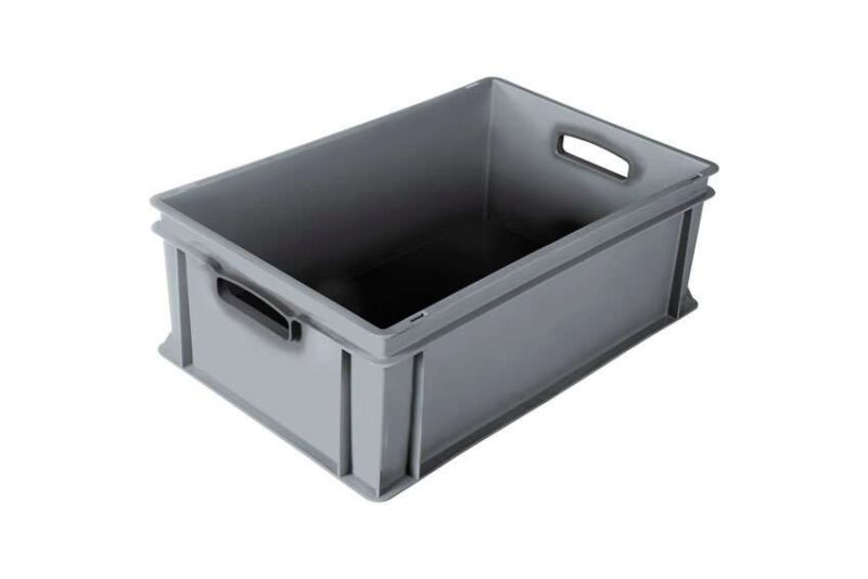 EURONORM BAC 60X40 H22 GREY SOLID BASE AND SIDES