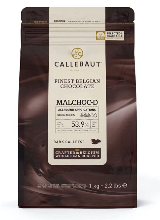 CALLEBAUT CSD-Q54MAL-EX-U68 MALCHOC-D EN CALLETS 1KG 53.9% CACAO