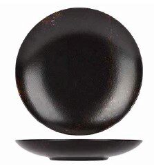 PROOF ETNA ZWART/BRUIN ROND DINERBORD 30XH4CM - 5694002