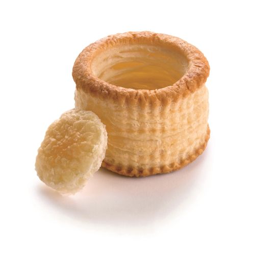 PIDY BOUCHEE VIDE FEUILLETE RONDE Ø8CM H4.5CM  BEURRE CHAPEAU FIXE 72 PCES