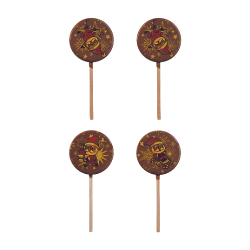 *FF*088067 PCB BLISTERS SUCETTES PÈRE NOËL DÉJANTÉ SOIT 45 EMP. 3 DESIGNS Ø5,5  9PCS ***S/CDE***