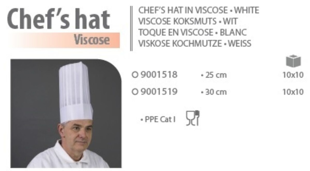 PAPER CHEF'S TOQUE 30CM HT